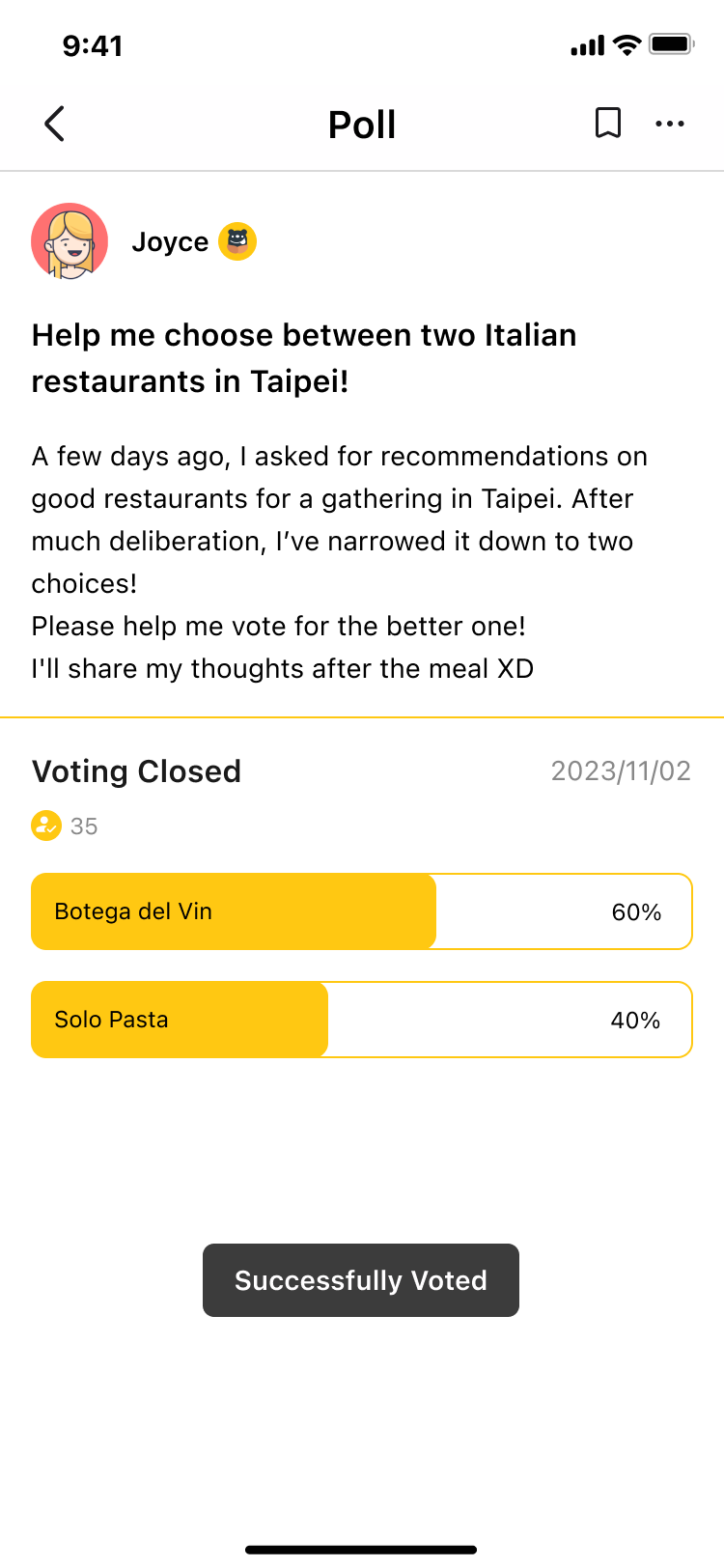 Choose together with polls