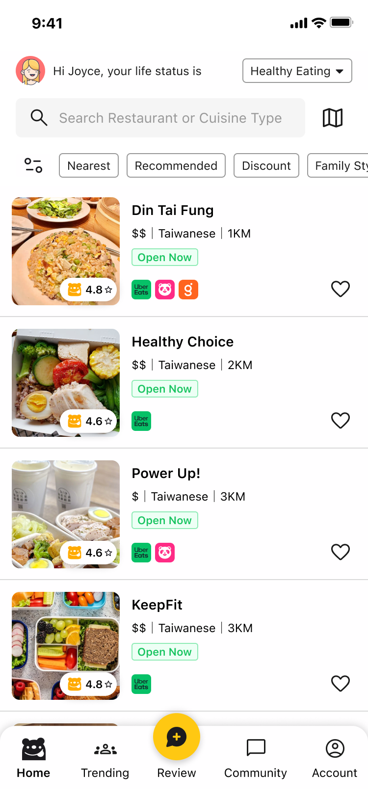 Discover relevant restaurants
